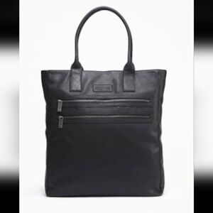 Kenneth Cole REACTION Oversized Leather Tote 🖤 | Unisex Zip-Top Laptop Bag |
